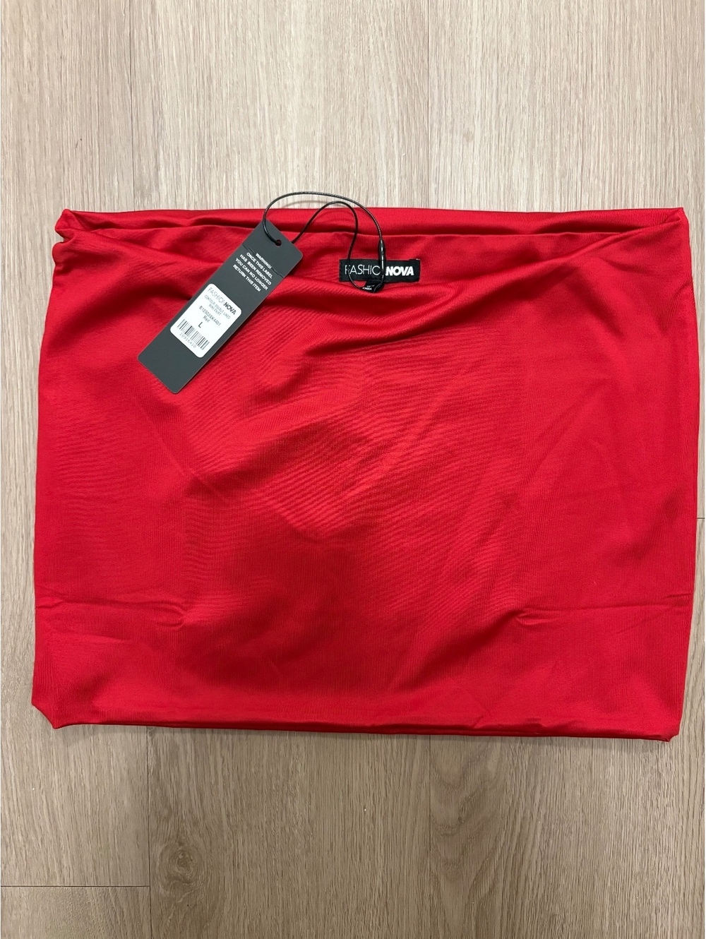 Fashion Nova Red Mini Skirt Stretchy Comfortable Fit Size Large